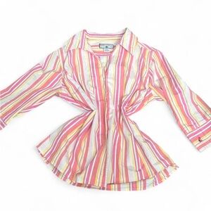 Striped Pink and Yellow Shirt